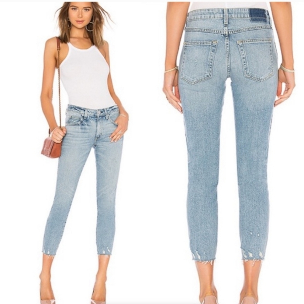 AMO Stix Crop Jean in Check Ya Later